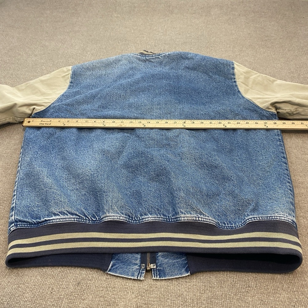Vintage Dickies Denim Jacket 90s Y2K Blanket Lined Size XXL Bomber Distressed - Picture 10 of 13